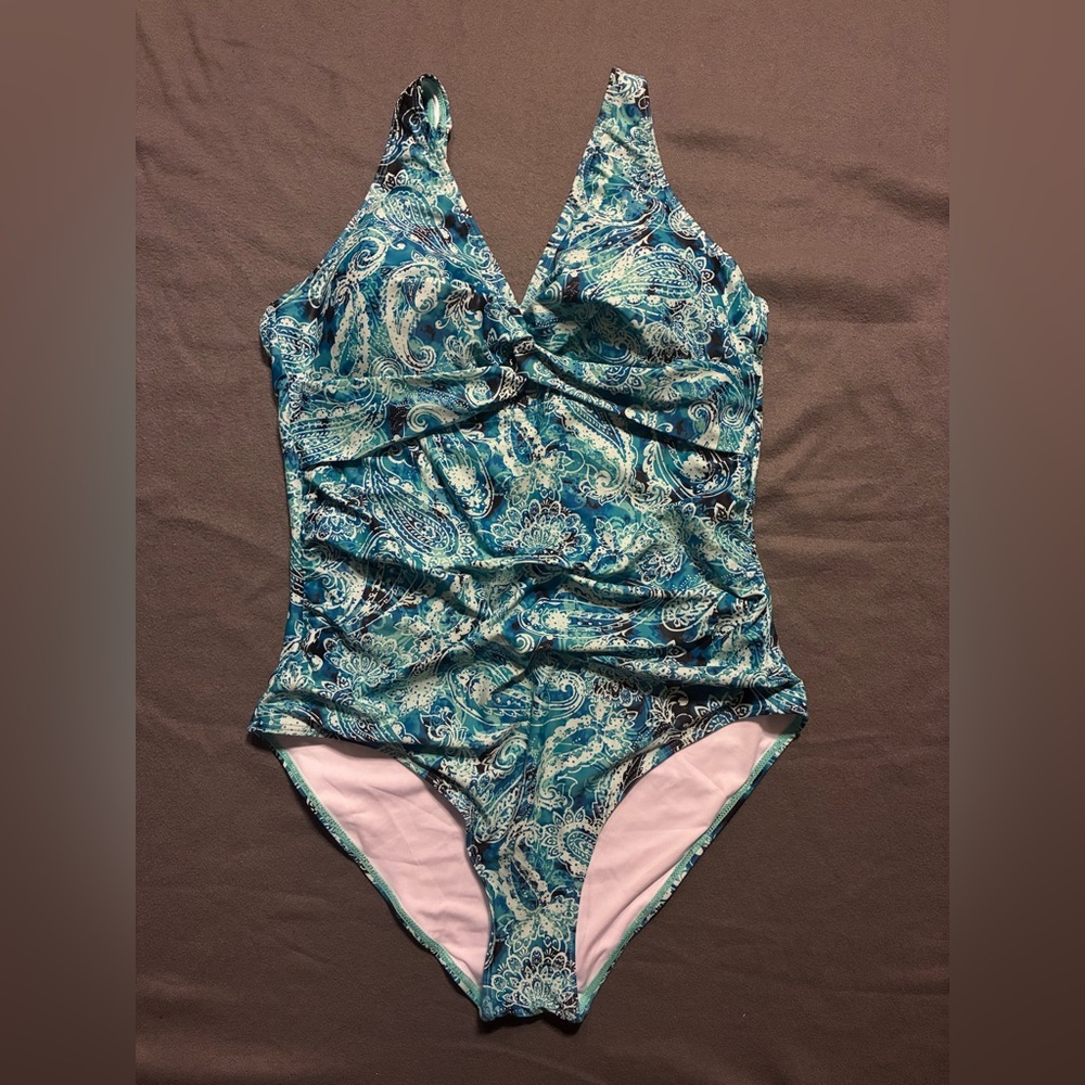 NWT Holipick Paisley One-Piece Swimsuit